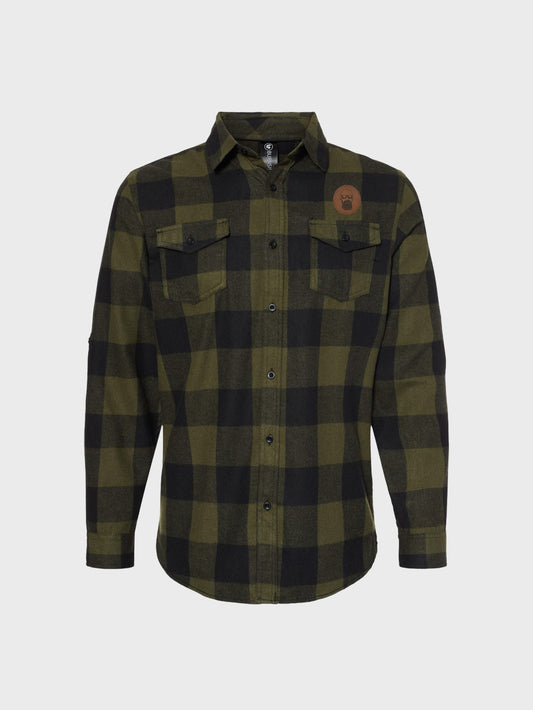 the cabin flannel - forest green