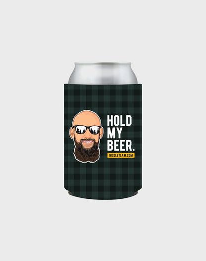 hold my beer flannel koozie