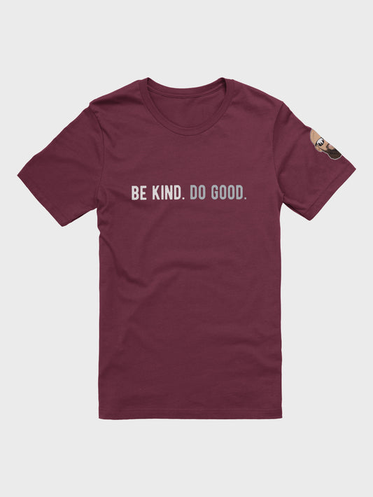 be kind. do good. tee cartoon sleeve