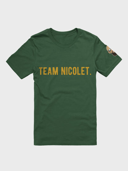 team nicolet green & gold tee